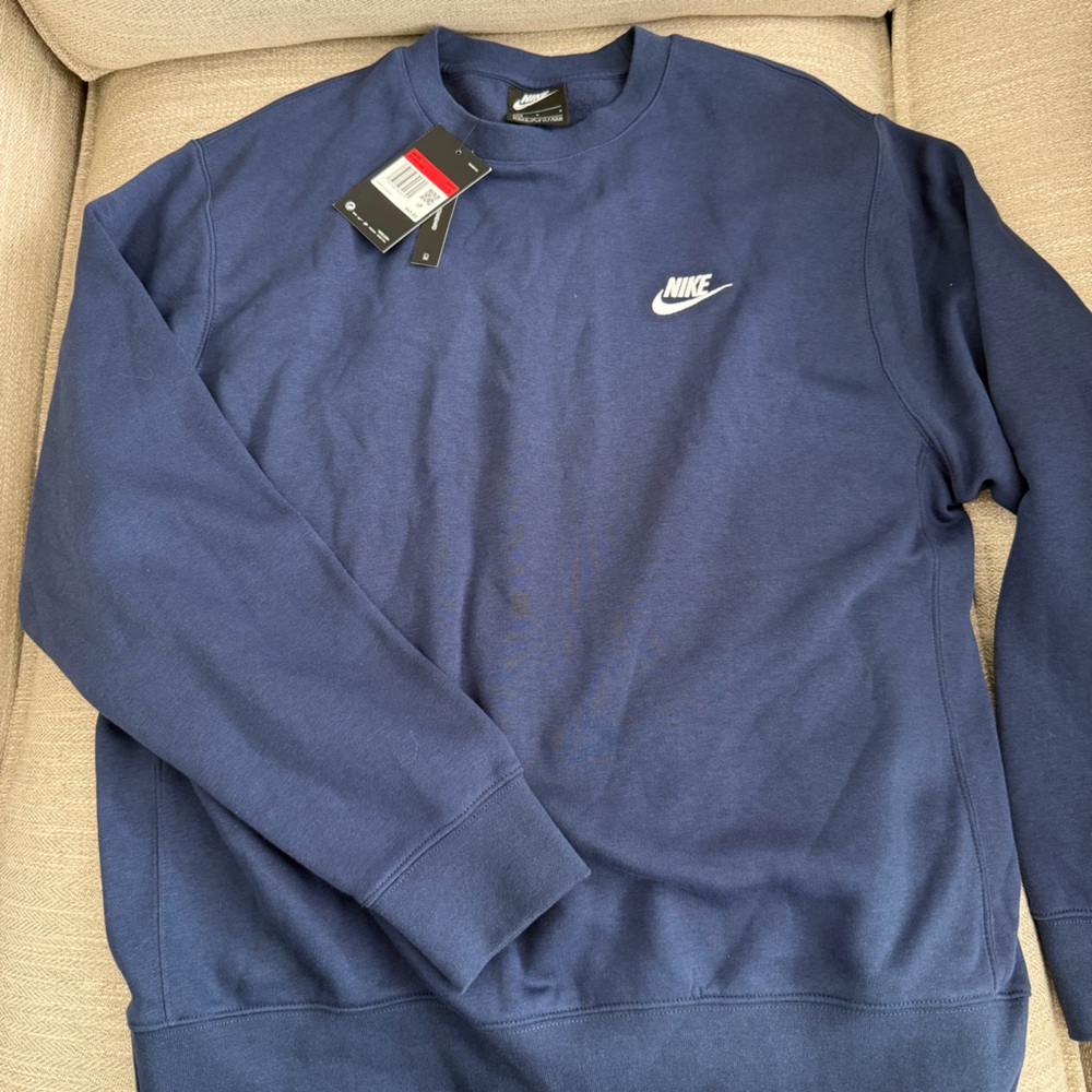 Nike Men's L Navy Crewneck Sweatshirt
